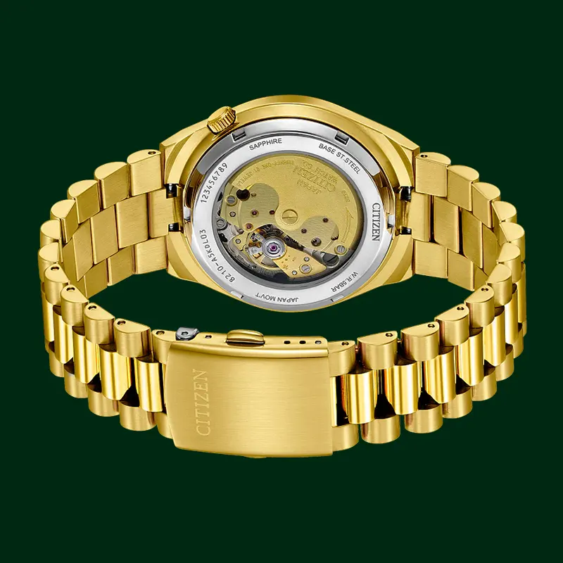 Citizen Tsuyosa Green Dial Automatic Gold-tone Men's Watch- NJ0152-51X